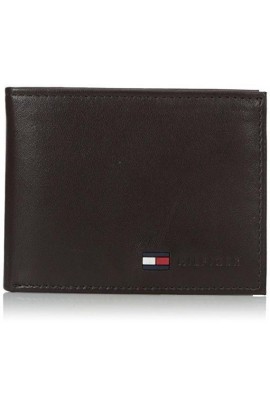 Tommy Hilfiger Men's Leather Passcase Wallet - Brown